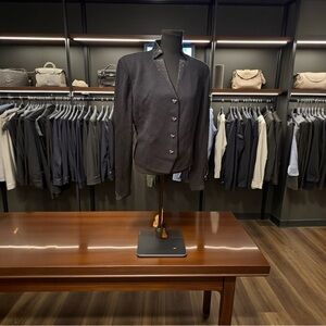 St. John Black Blazer with Subtle Shine